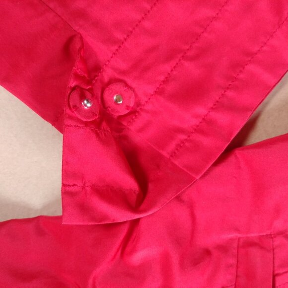 Lida Baday red silk blend lightweight jacket gold buttons 12 - Picture 7 of 16